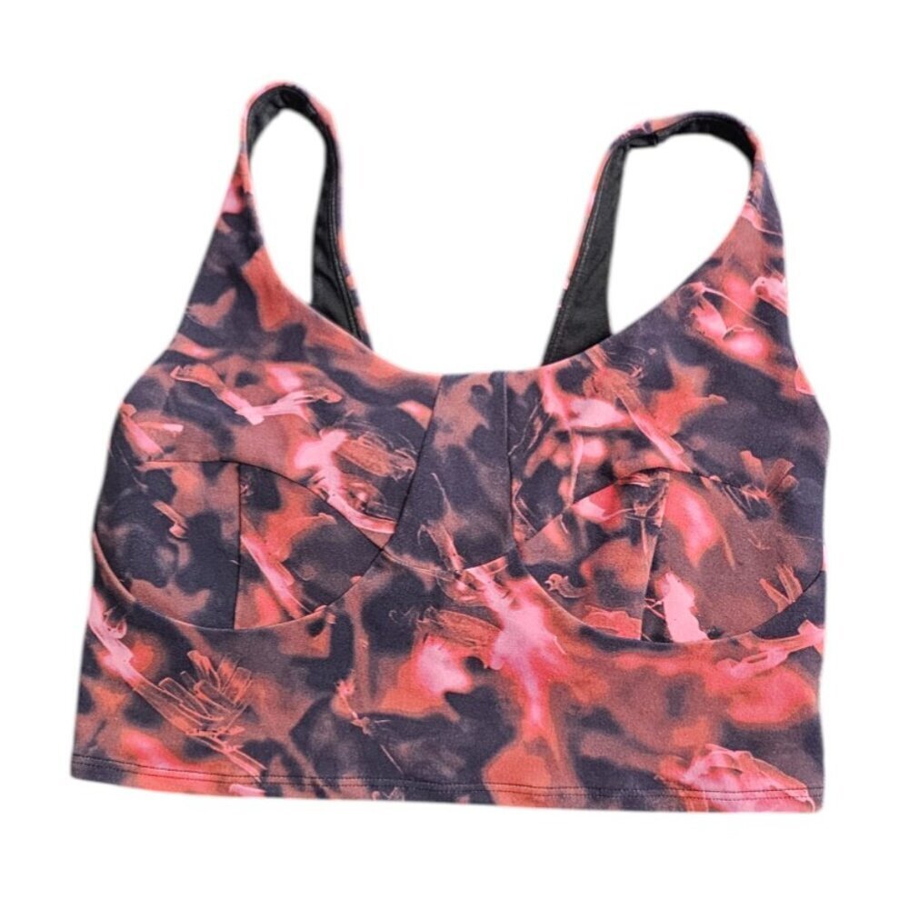 Lululemon Nulu Front-Darting Yoga Bra, Light Support, Intensity Pink Blossom, 6